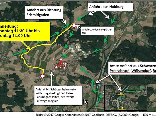 Anfahrt und Umleitung