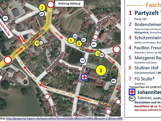 Zugstrecke und Stationen